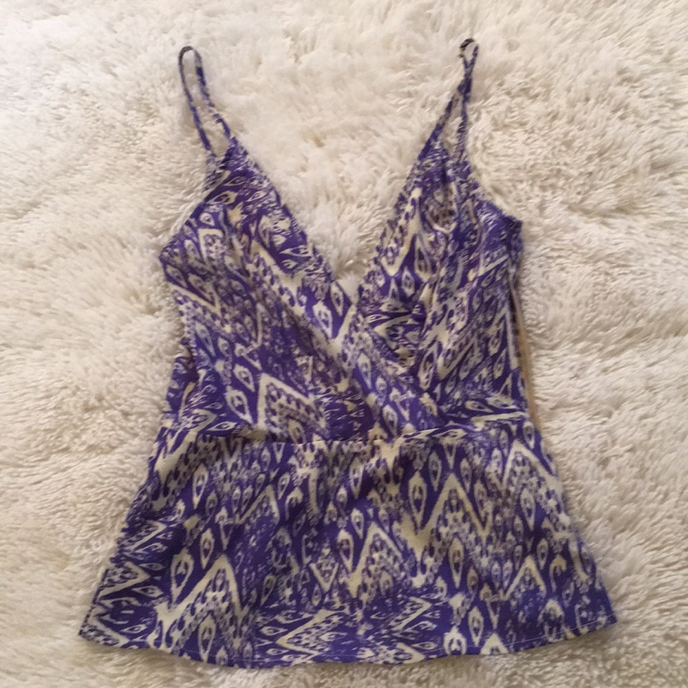 Purple and cream top